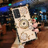 for Samsung Galaxy S21 Ultra Bling Case Fashion Square Bling Diamond Glitter Soft Trunk Cover with Ring Holder Kickstand Phone Skin,Gold...