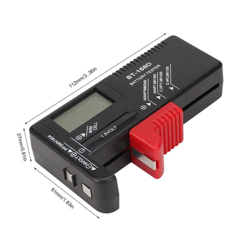 Battery Tester, Model BT-168D Battery Checker for AAA C D 9V 1.5V Button Cell Batteries...