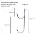 4 PCS Set Pool Pole Hangers Heavy Duty Aluminium Holder Hooks with Screws Perfect Hooks for Swimming Pool,Telescopic Poles,Skimmers,Nets Brushes,V...