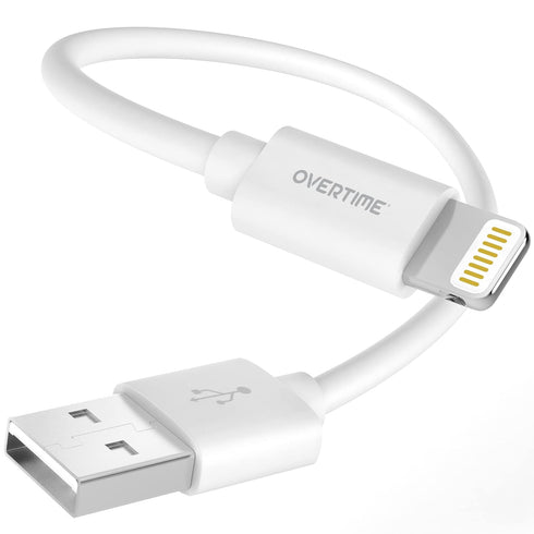 Overtime iPhone Charger Cable 1 Foot, Apple MFi Certified USB to Lightning Cable, 1ft USB Cord for iPhone 14/13/12/11/Pro/Max/Mini/SE/XR/XS/X/8/7/...