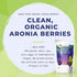 powbab Dried Aronia Berries from 100% USA Grown Organic Aronia Chokeberry. No Added Sugar. Not Freeze Dried, Not Frozen. Made in USA Whole Black C...