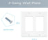 2-Gang Decorator Wall Plate Cover Double Switch Outlet Electrical Faceplate for Light Switche, Smart Switch, Receptacle, Dimmers, USB Outlet, GFCI...
