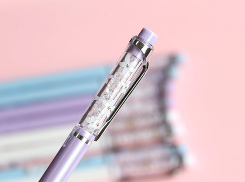 Clear Beads Top Style 0.7mm Mechanical Pencils Set, 9pcs Mechanical Pencils and 80pcs 0.7mm Refill and 4pcs Erasers for School Writing, Drafting G...