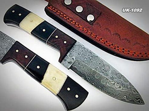 Poshland BC-1092 Handmade Damascus Steel 8 Inches Full Tang Skiner Knife...