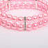 2 Rows Pearls Pet Dog Necklace Collar Bling Accessories Charm Pet Puppy Jewelry Puppy Chihuahua Yorkie Handmade Adjustable (Pink, Extra Small)...