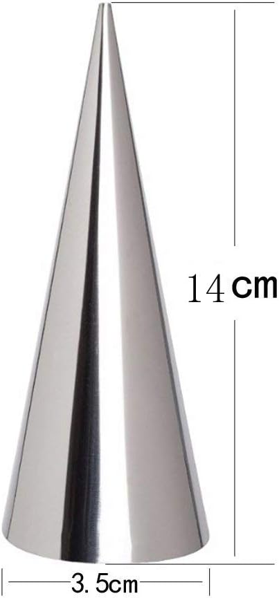 FOYARA Large Size Cream Horn Molds, Lady Lock Forms Set of 6 Stainless Steel Cannoli Tubes & 1Pc Plastic Croissant Cutter Bread Line Mould...