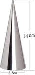 FOYARA Large Size Cream Horn Molds, Lady Lock Forms Set of 6 Stainless Steel Cannoli Tubes & 1Pc Plastic Croissant Cutter Bread Line Mould...