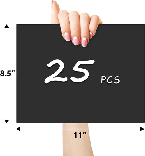 25 Sheets Black Cardstock 8.5 x 11, 92lb/250gsm Card Stock Printer Paper, Thick Paper Cardstock Paper for Invitations, Cards Making, Office Printi...