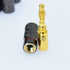 4mm Audio Plug Jack Banana Plugs for Speaker Wire 24K Gold Plated Banana Adapter Cable Connector Clips 12 Pair 24pcs (Lantern Banana)...
