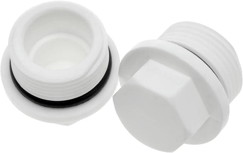 -PPR Hose Cap Garden Hose Plug Sprinkler Cap Pipe Accessories 3/4 Inch Plastic White Hose Cap -4PCS...