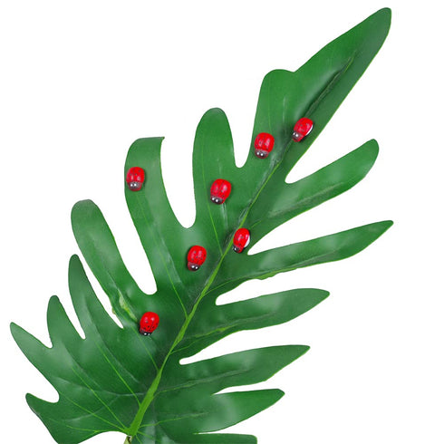 Dong Huang 200pcs Mini Fake Ladybug Model Figurine, Miniature Self-Adhesive Wooden Ladybugs Stickers, Micro Landscape Decor for Home Fairy Garden ...