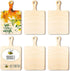 6PCS Unfinished Wooden Mini Cutting Boards with Handle 5.5X9inch Wooden Chopping Board Paddle Board Cooking Butcher Block for Halloween Thanksgivi...