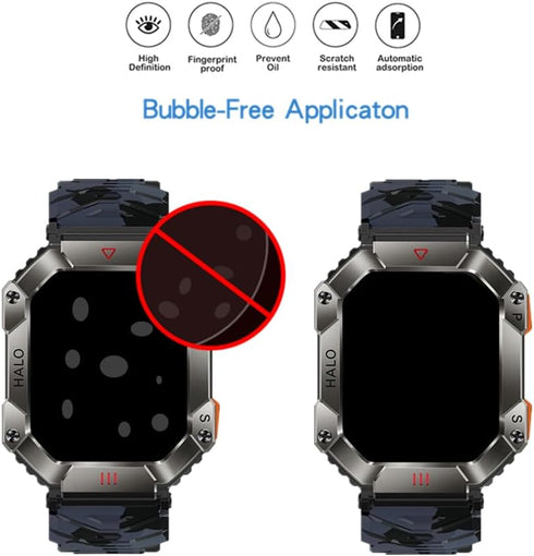 Screen Protector Compatible for VOPOCO KR80 2.0'' Smartwatch, PET HD Protective Film for KR80 2.0'' Smartwatch (6PCS)...