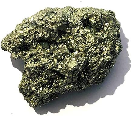 crystalmiracle Golden Pyrite Rock Natural Healing Crystal 0.2-0.3 Lbs Cluster High Energy Reiki Feng Shui Psychic Meditation Deflector Gemstone fo...