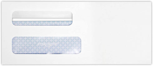 Quality Park Redi-Seal Self Seal Security Tinted #8 Double Window Envelope, 3 5/8 x 8 5/8-Inch, White Wove, 50/Pack (24539-50)...