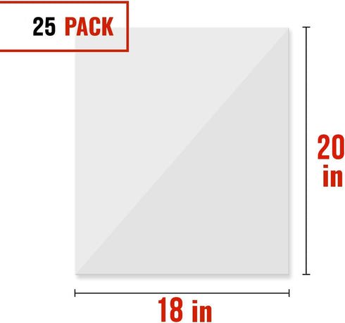 BirdBags Turkey Bags, 18” x 20” 25 Pack, USA & EU-Approved, Freezer Safe, Oven Safe, Great Heat-Safe 450*F Cooking Bags for Oven & Turkey Brining,...