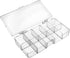 uxcell Component Storage Box - Plastic Fixed 10 Grids Clear White 176x88x30mm...