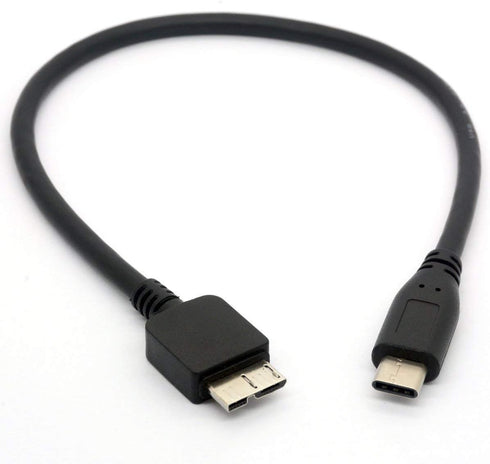 USB C to Micro USB Cable, USB 3.1 Type C to Micro B (Micro USB) for WD My Passport HDD Hard Disk (30 cm)...
