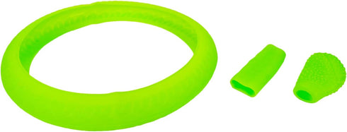 Steering Wheel Hand Brake Lever and Shift Knob Silicone Cover Kit, 3D Oval Anti-Slip Design Protective Case (Green)...