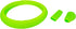 Steering Wheel Hand Brake Lever and Shift Knob Silicone Cover Kit, 3D Oval Anti-Slip Design Protective Case (Green)...