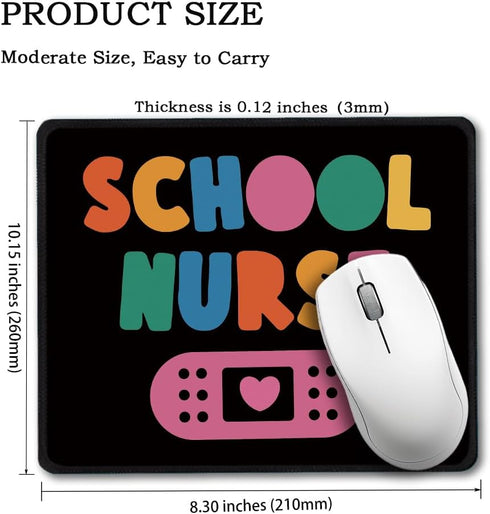 ICU School Nurse Rectangular Mouse Pad, Unique Nurses Day Mouse, Nurse Accessories for Work, Gifts for Nurse Practitioner, Nurse Graduation Gift, ...