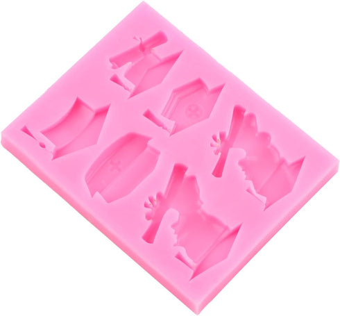 Nurse Graduation Themed Fondant Molds Doctor Nurse Grad Hat Silicone Mold for DIY Cake Decoration Cupcake Topper Chocolate Candy Gum Paste Polymer...
