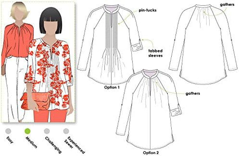Style Arc Sewing Pattern - Faith Woven Top (Sizes 04-16)...