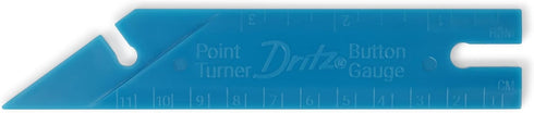 Dritz 5-1/2" Button Gauge & Point Turner, 1 Count Guage & Turner, Blue, 7.75 x 2.88 x 0.5...