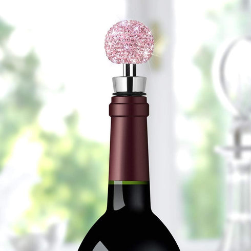 Soleebee Bling Decorative Wine Stoppers,Wine Bottle Stopper with Crystal Rhinestone, Beverage Bottle Stoppers for Gifts, Bar, Holiday Party, Weddi...