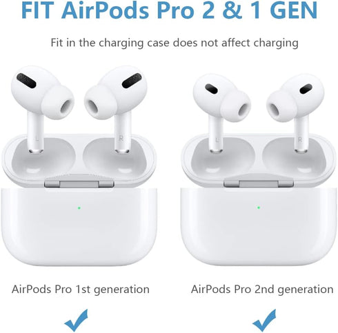3 Pairs Replacement Ear Tips Compatible with AirPods Pro and AirPods Pro 2, Updated Ear Buds Silicone Tips Including AirPods Cleaner Brush with Po...