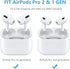 3 Pairs Replacement Ear Tips Compatible with AirPods Pro and AirPods Pro 2, Updated Ear Buds Silicone Tips Including AirPods Cleaner Brush with Po...