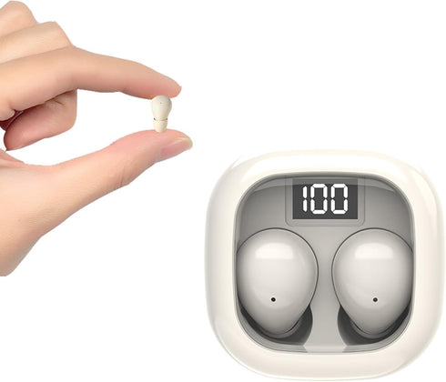 Small Invisible Earbuds Smallest Wireless Bluetooth Low Profile Micro Tiny Discreet Mini Earbuds for Small Ear Canals Invisible Ear Buds for Small...
