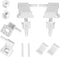 2 Pack Universal Toilet Seat Hinges Replacement with Bolts Screw and Nuts White Plastic Toilet Seat Hinges Toilet Seat Hardware for Toilets Seats ...