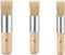 3 Sets of Pig Bristle Brush Set, Art Painting Wooden Brush with Short Handle, Suitable for Oil Painting/Acrylic Painting...