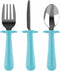 Grabease Toddler Silverware Set Forks Spoons and Knives Set Toddler Utensils Feeding Supplies, BPA and Phthalates-Free, Dishwasher Safe, Teal...