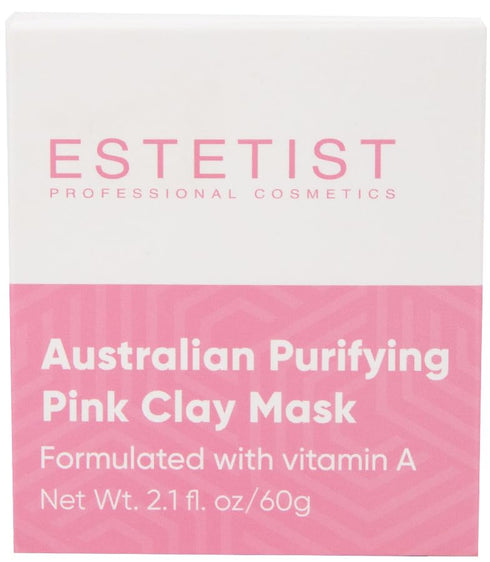 Purifying Pink Face Mask With Australian Pink Clay Blackhead Remover Quality Pore Cleanser Evens Skin Tone Acne Spot Treatment Natural Pore-Reduci...