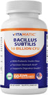 Vitamatic Bacillus Subtilis 10 Billion per DR Capsule - 60 Count - Digestive, Gut & Immune Health Support - Made with Prebiotic Inulin Fiber...