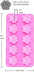 Set of TWO Animal Dog and Cat Paw Print Silicone Baking Pan flexible Baking Mold Dog Puppy Treat Cookie Pet Oven safe...