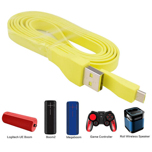 Replacement UE Boom Charger Cable Power Cord Compatible with UE Boom Boom2 Megaboom Wonderboom Miniboom Ultimate Ears Roll Speaker (Yellow 3.9FT)...