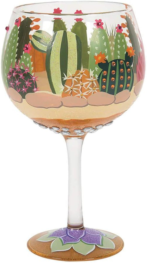 Enesco Designs by Lolita Desert Terrarium Copa Artisan Cocktail Glass, 24 Ounce, Multicolor...
