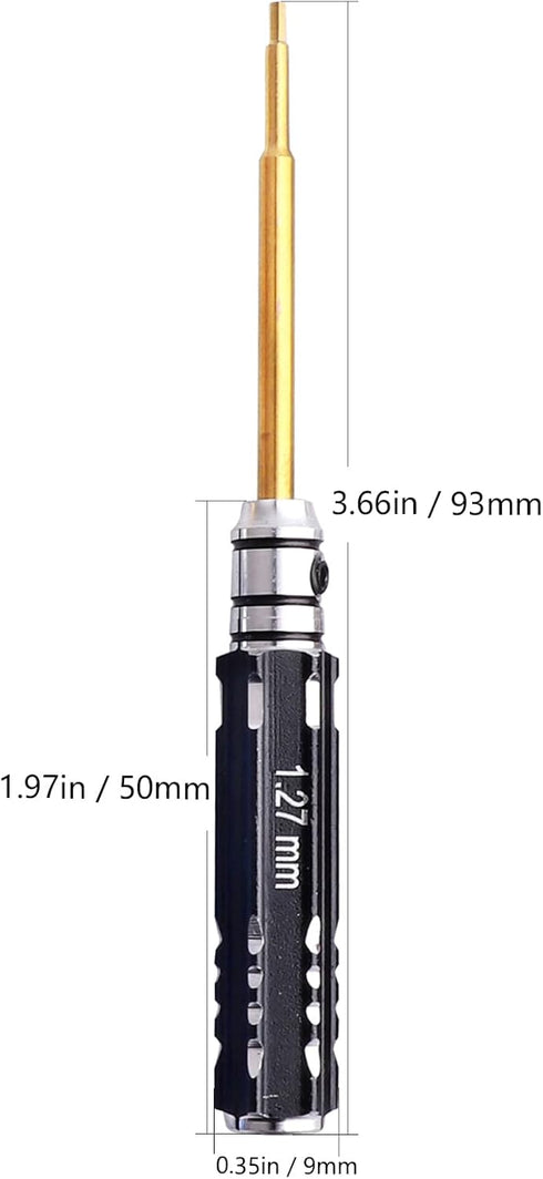 5pcs FriHobby Small RC Hex Screwdriver Set for Axial SCX24 Repair Tool Kits 0.9mm 1.27mm 1.3mm 1.5mm 2.0mm Mini Hex Driver Set Titanium Bit Tips...