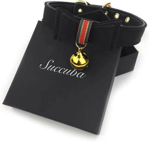Christmas Bell Choker Collar Necklace Lolita Bow Collar Cat Kitty Velvet Necklace (Z1)...