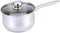Saucepan with Glass Cover, 1-Quart, 1 qt, Stainless Steel...