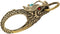 LIFKOME Dragon Head Carabiner Keychains Keyring Antique Brass Dragon Head Bead DIY Accessories for Keychain Gold...