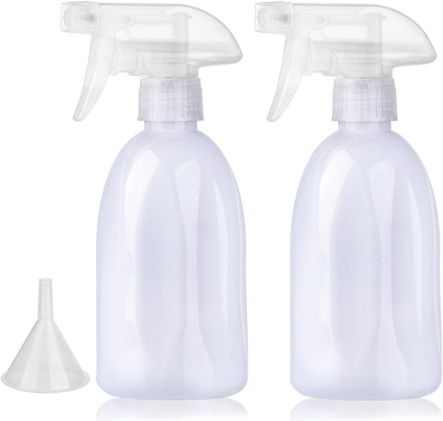 Empty White Plastic Spray Bottles 13.5oz/400ml Adjustable Nozzle Mist/Stream Water Spray Bottle Heavy Duty Spraying Bottles Plant Mister Spray Bot...