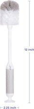 Ubbi Baby Bottle Brush Set, Bottle Brush and Nipple Brush, Baby Cleaning Essentials, Gray...