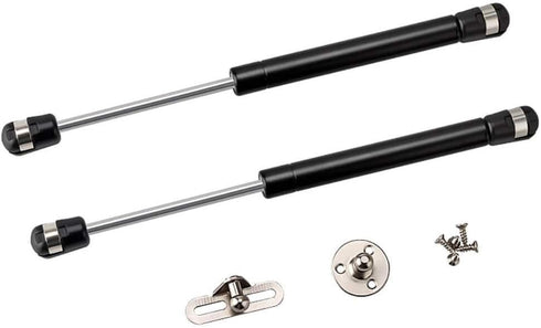 2 Pack Extended 10 inch Gas Prop Force 100N/22LB Gas Struts – Black Gas Springs/Window Lift and Lid Support/Gas Shocks for RV Bed Platform/Floor H...