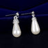 Wekicici Bridal Necklace Earrings Bracelet Set Ivory Teardrop Pearl Wedding Set, Matching Bridal Necklace & Earrings for Women, white...