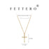 Fettero Cross Necklace for Women, 14K Gold Plated Chain Necklace Dainty Gold Cross Pendant Necklace Classic Necklaces for Gold Jewelry for Women...