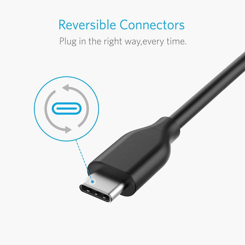 Anker , Powerline USB 3.0 to USB C Charger Cable (10ft) with 56k Ohm Pull-up Resistor for Samsung Galaxy Note 8, S8, S8+, S9, Oculus Quest, Sony X...